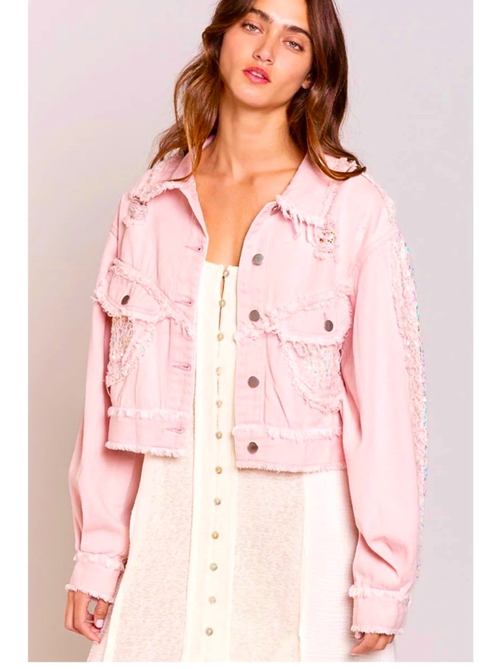 Pol sequined denim jacket